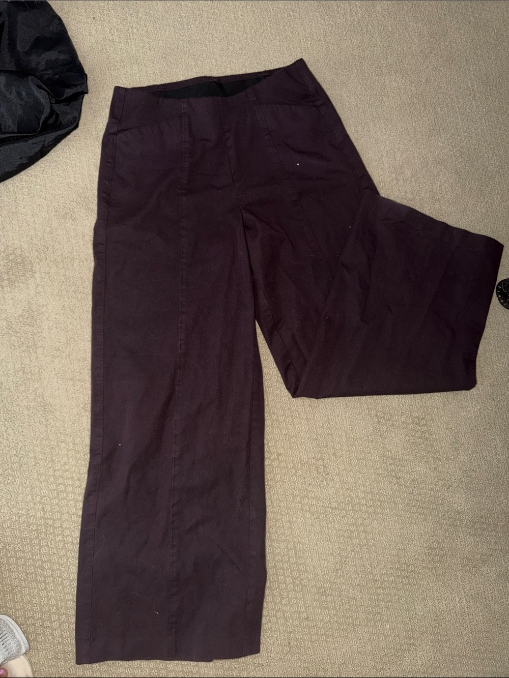 Woman’s  Straight-Leg Dress Pants in Deep Plum